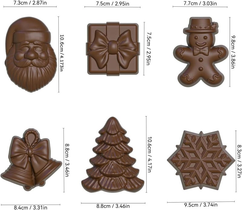 Apiocmy Christmas Silicone Molds, Large Size Xmas 3D Christmas Baking Mold with Scraper for Cakes, Handmade Soap, Chocolate, Jello, soap, Candy and Candles (Green) - Image 3